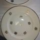 Service ancien – 12 assiettes plates en porcelaine française – décor floral