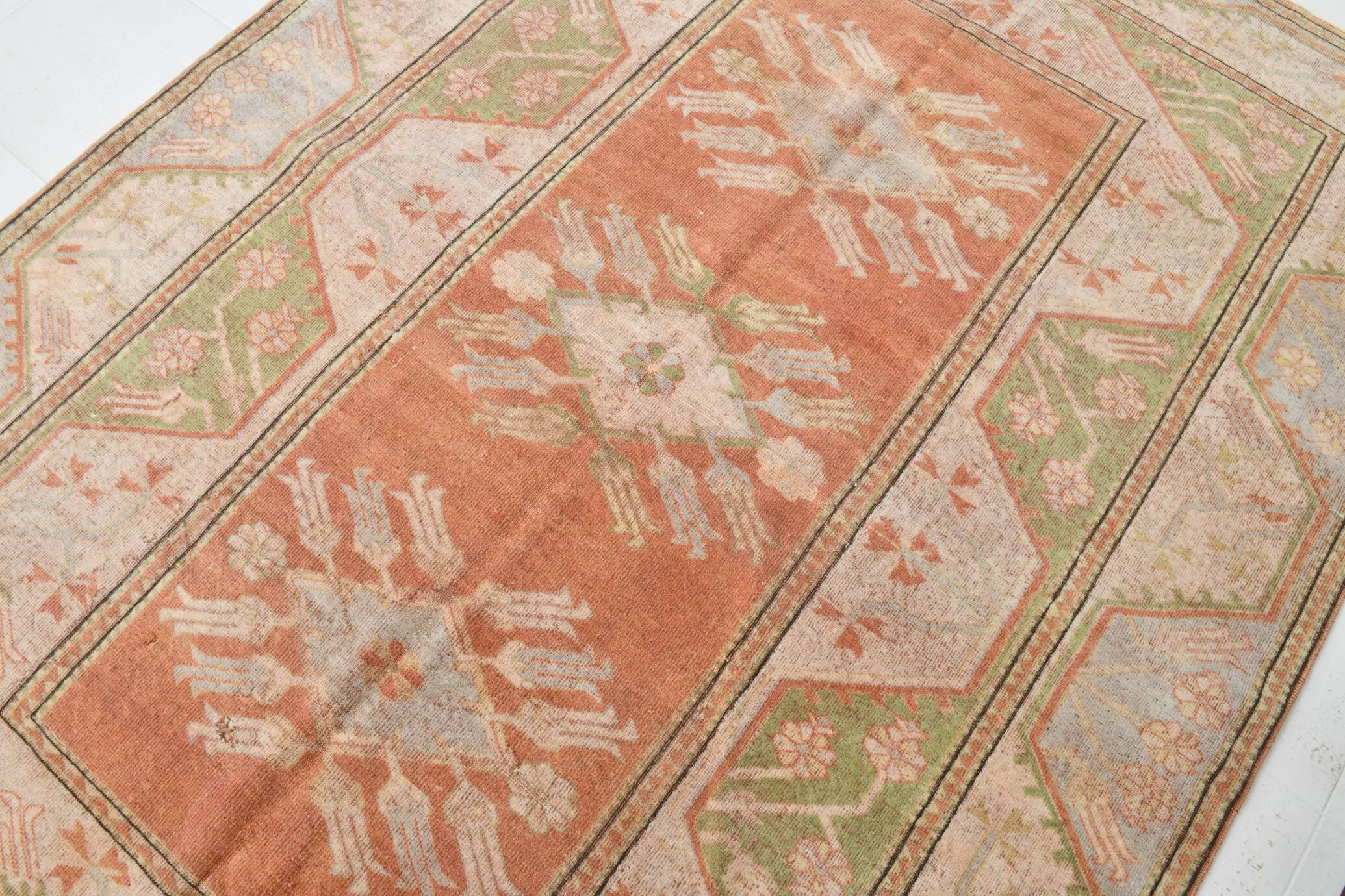 Tapis persan crème pêche 6x9, 195x275 cm