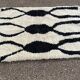 Black and white Berber rug size 100 x 200 cm