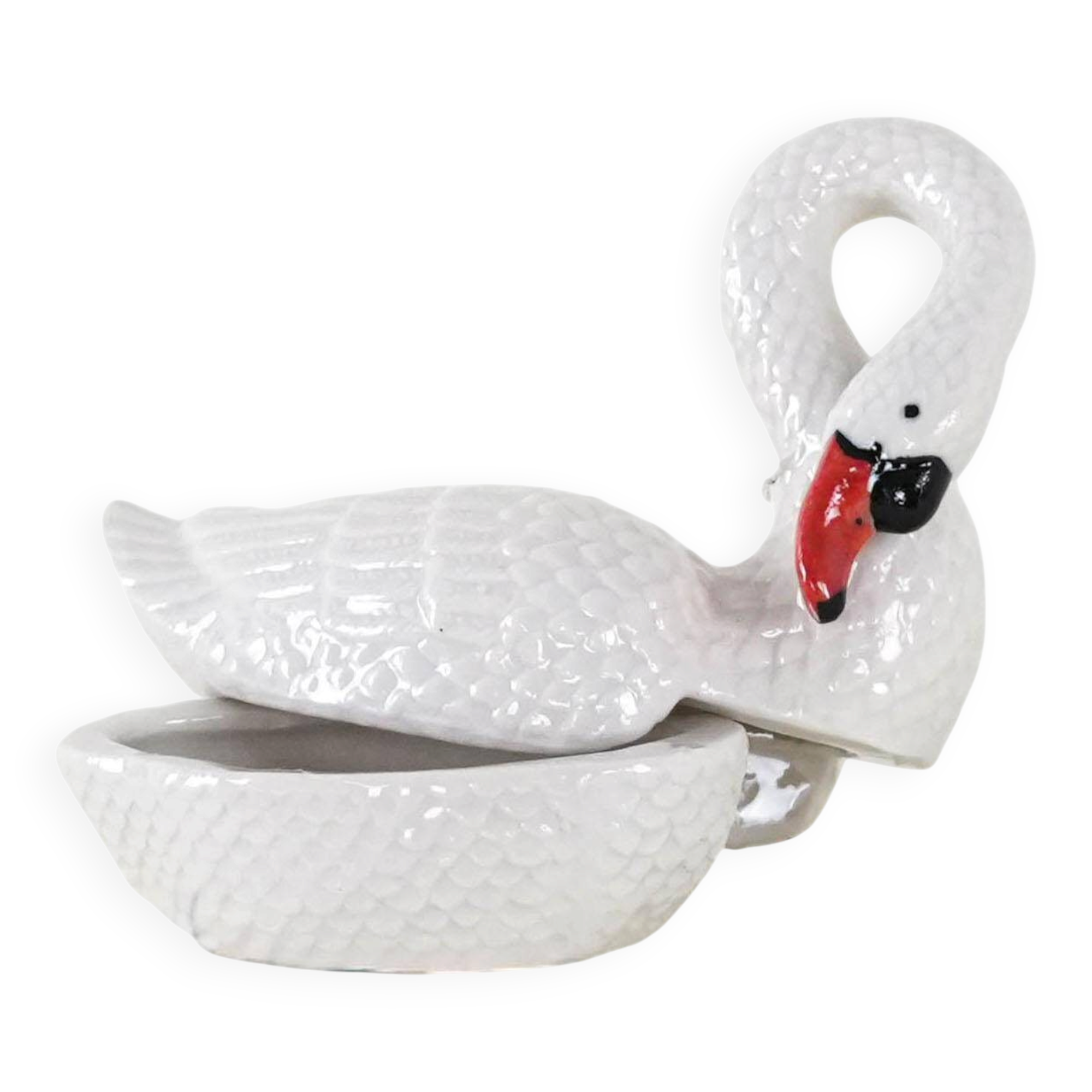 Porcelain swan box, 1960s, made in Europe
