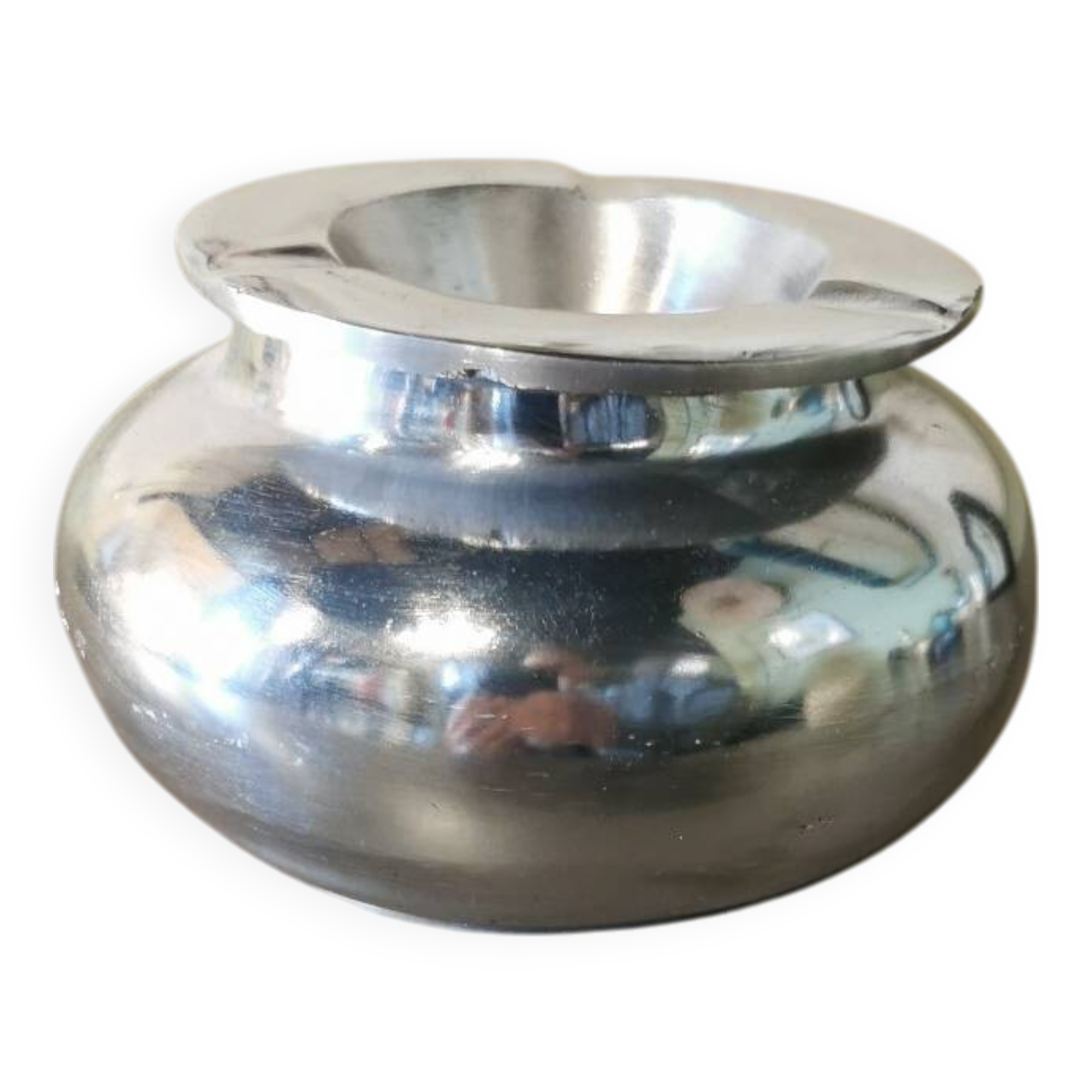 Grand cendrier boule aluminium