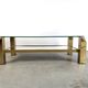 Vintage 23kt gold plate coffee table by Belgochrom, 1970s
