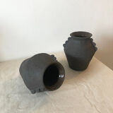 Black ear vase