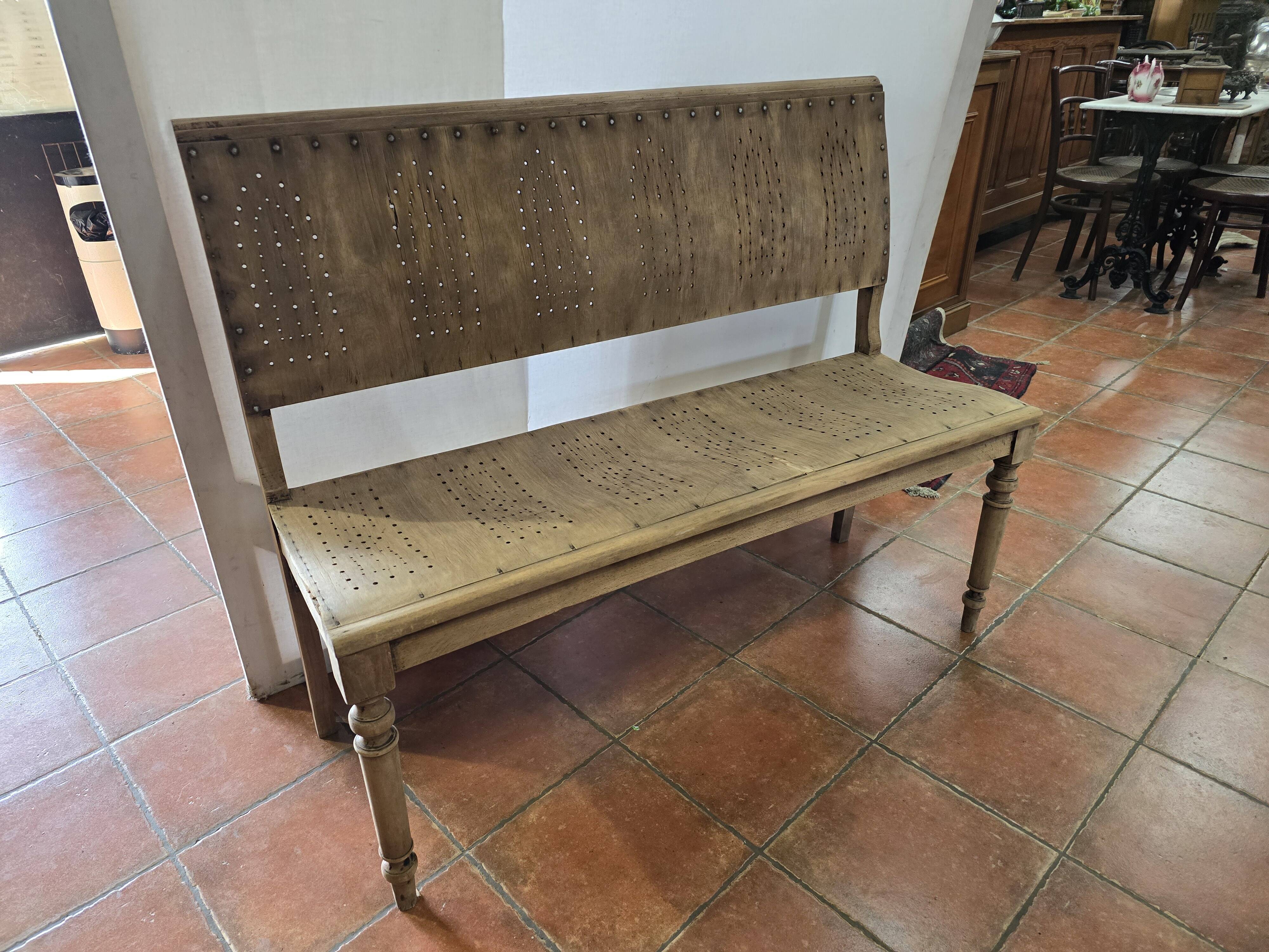 Wooden bistro bench, 120cm long