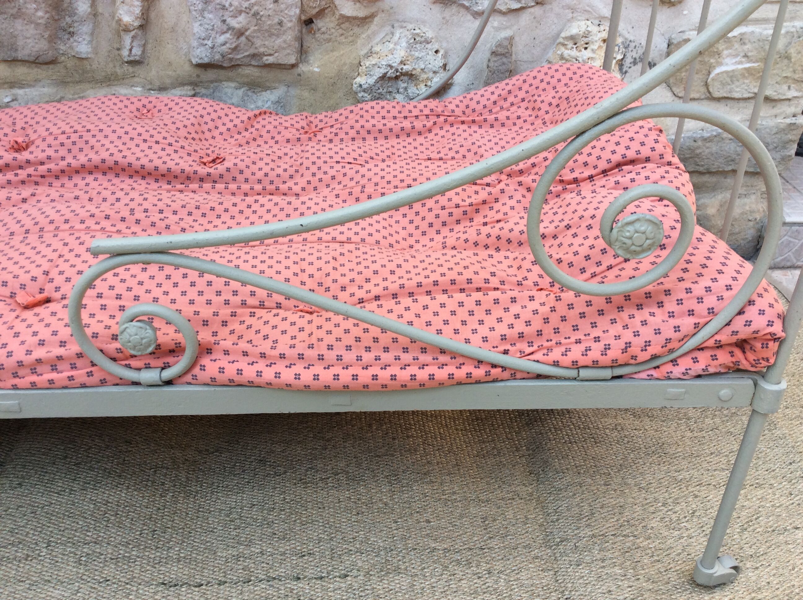 Bed bench wrought iron