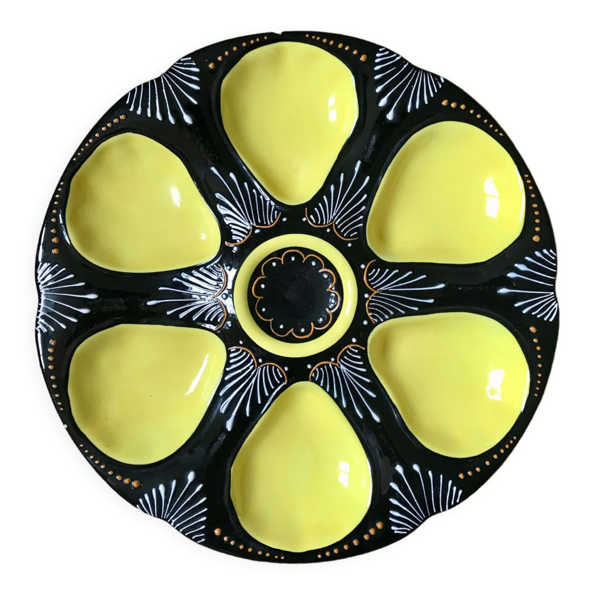 Henriot Quimper oyster plate