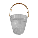 Glass and golden glass bucket 70s