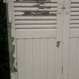 Shutters 4 leaves H148xW245cm (2) antique oak louvres pair 2