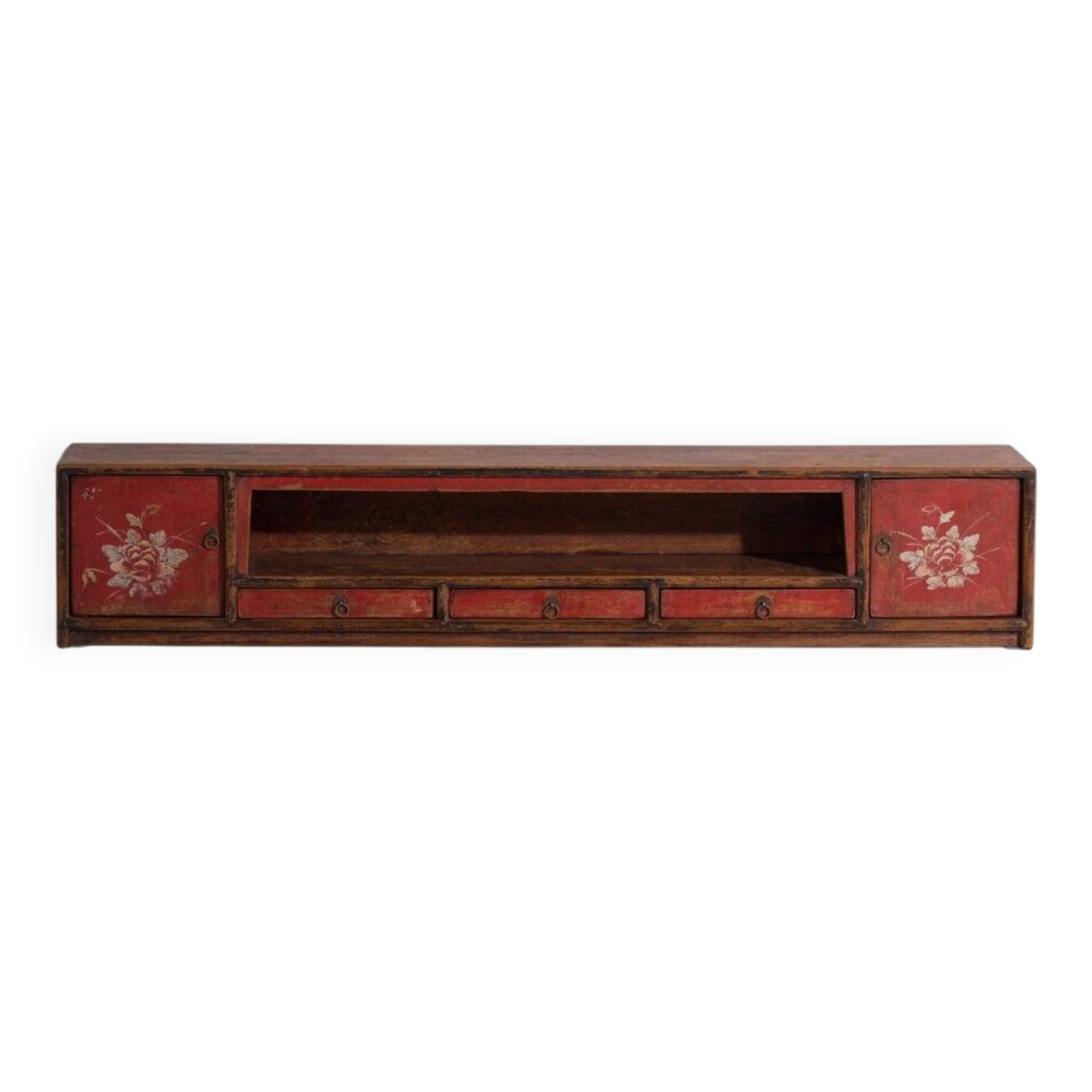 Meuble bas ancien en bois d’orme – Chine, vers 1900