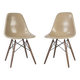 Greige Pair (2) Herman Miller Vintage Original Eames DSW Side Shell Chairs