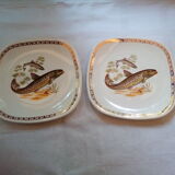 Set of 12 Longchamp plates and fish dish
