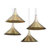 Set of four vintage brass lamps