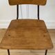 Industrial chair, vintage school chair, wood and metal
