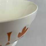 Antique bowl Sarreguemines France | Vintage yellow flower earthenware bowl | Va