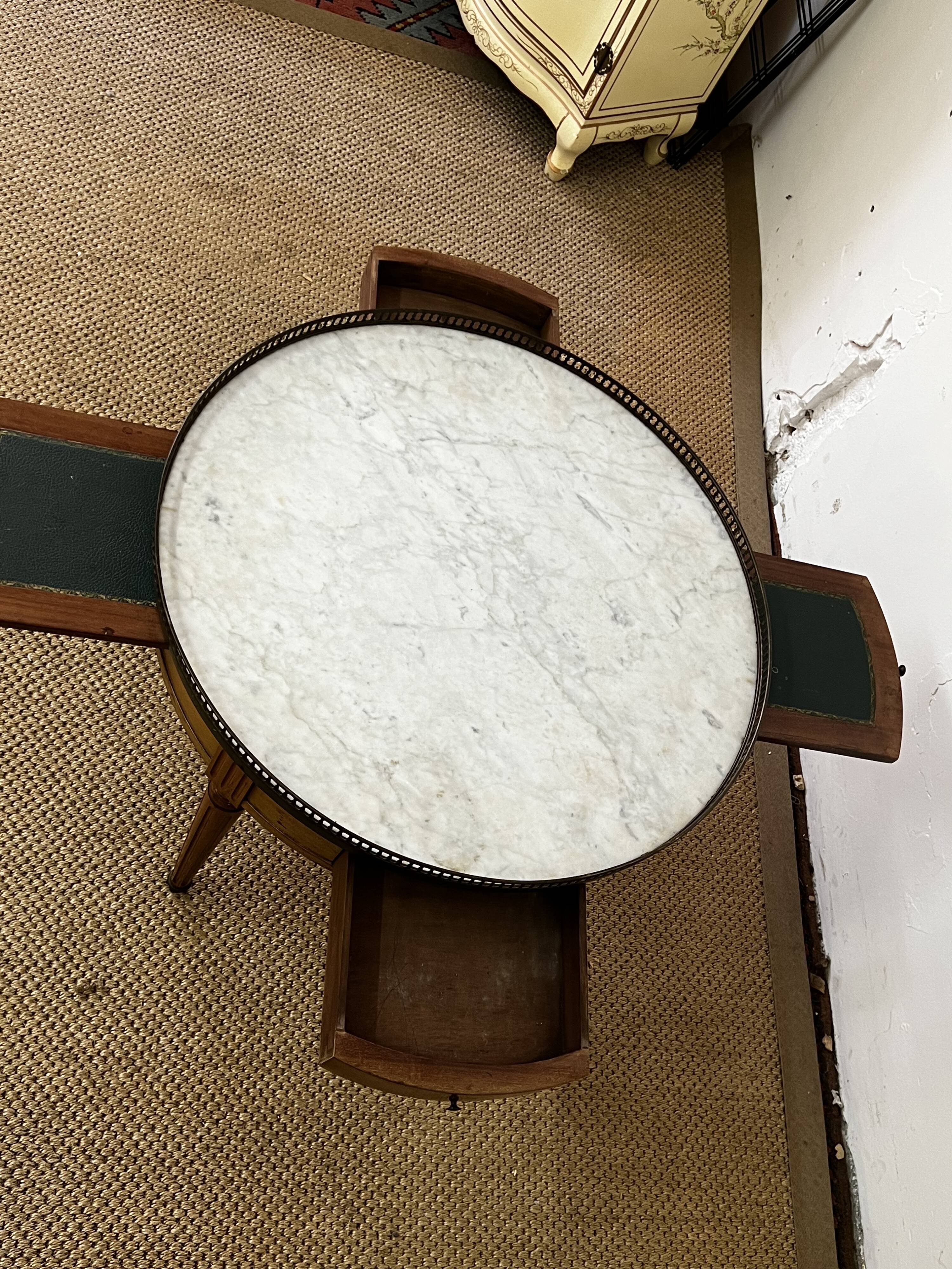 Guéridon - Table bouillotte de style Louis XVI