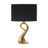 Massive brass lamp in the shape of a swan
