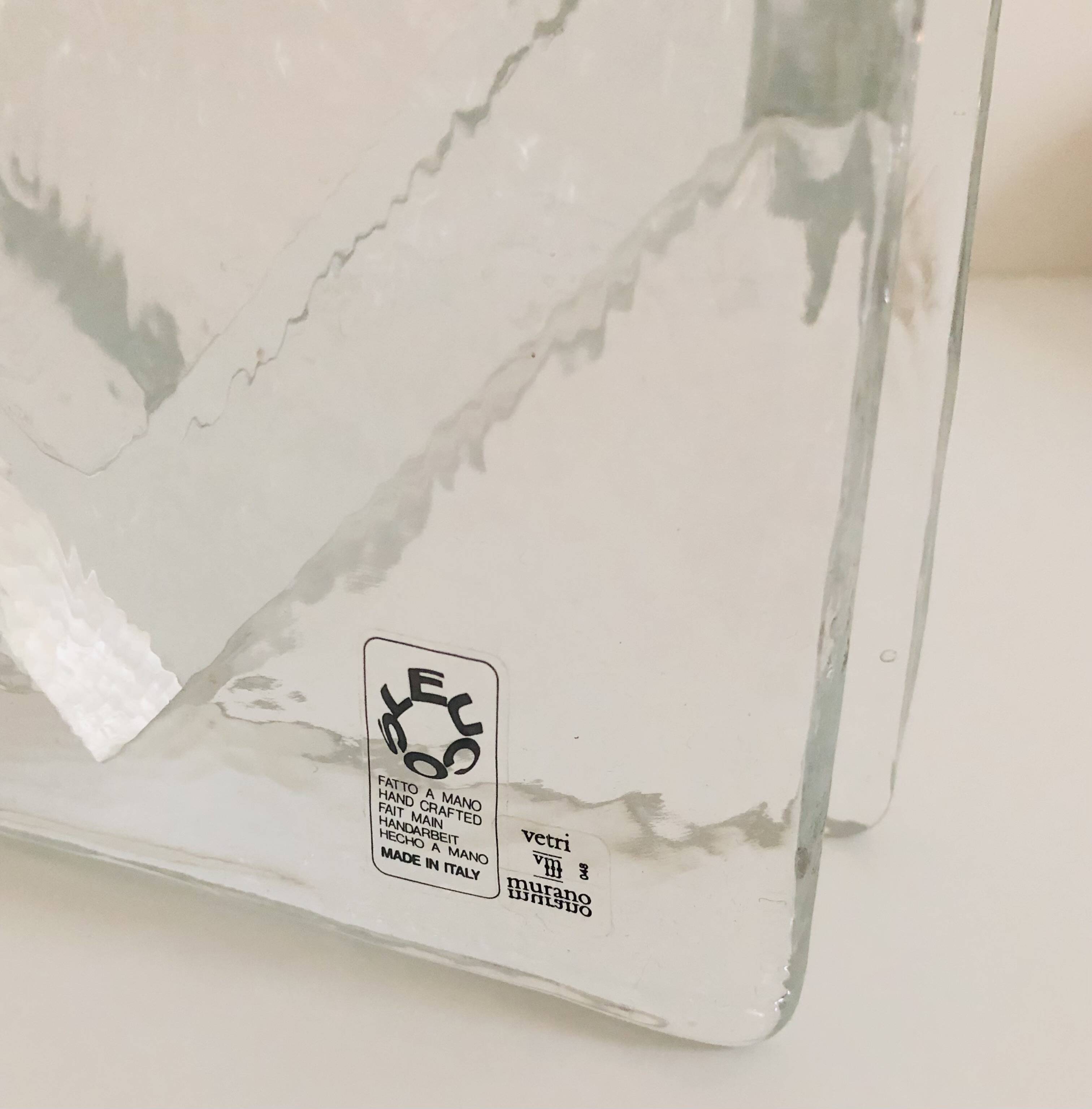 Murano glass pocket emptier by Leucos, Italy 1970s