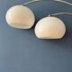Space Age Dijkstra double arc white mushroom floor lamp
