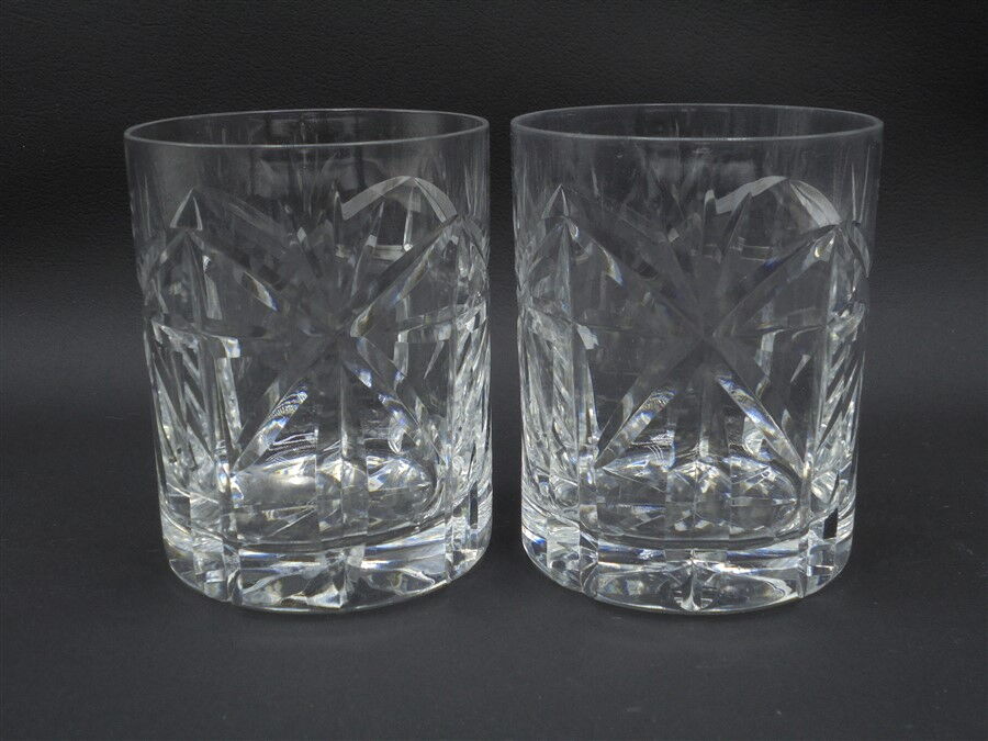 Pair of crystal whiskey glasses