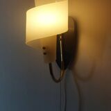 Pair of vintage wall lamps from the 1950s in brass.