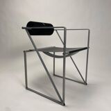 Model 601 Seconda Chairs in Metal attributed to Mario Botta, 1982, Set of 4