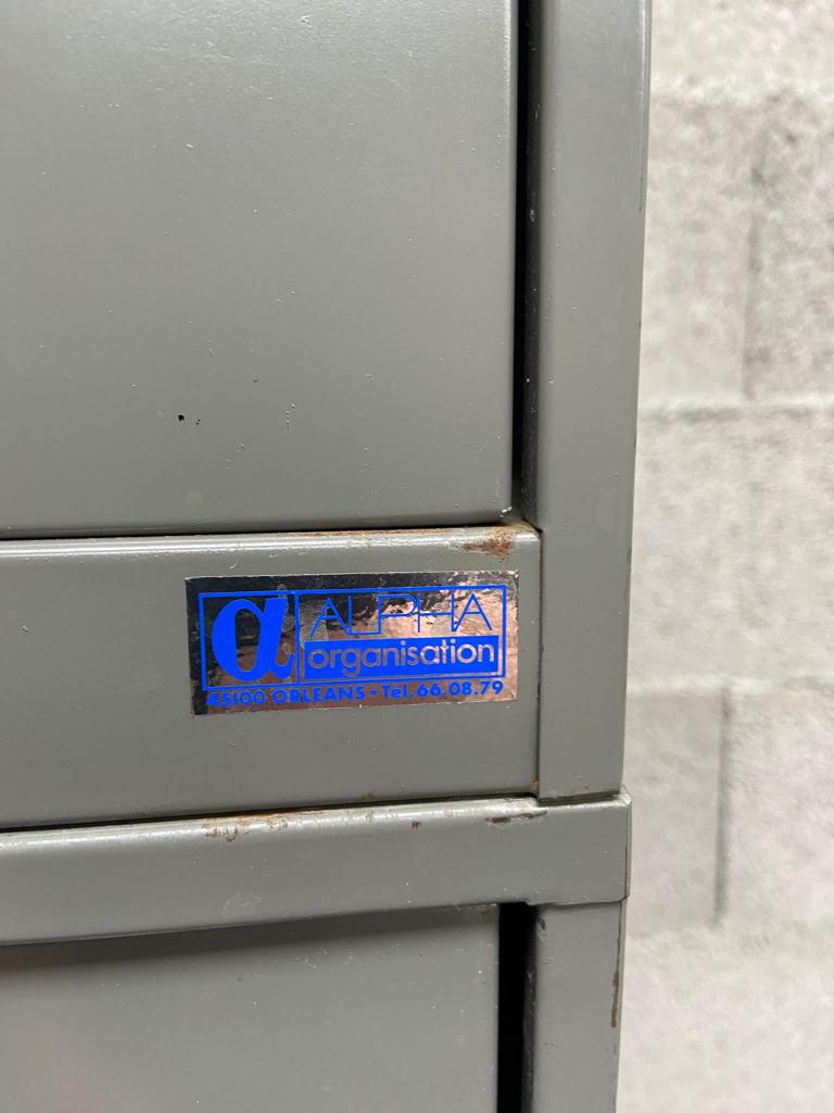 Trade furniture Modular Archiving cabinet 8 drawers metal filing cabinet Industrial 1960s