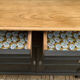 Parisian art deco buffet in solid walnut 1930