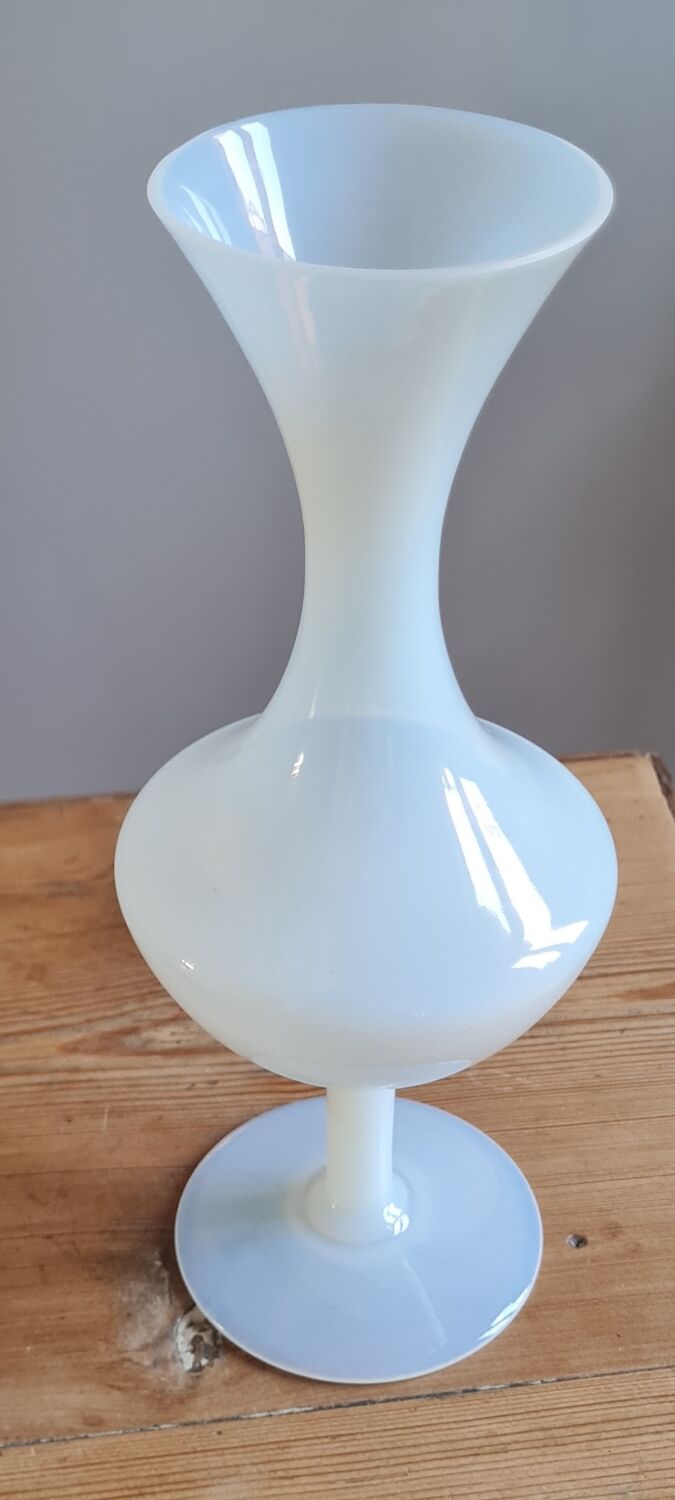 White opaline vase