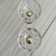 Set of 2 vintage glasses in metal and thick chiseled glass