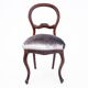 Table et 4 chaises en bois et tissu, Europe du Nord vers 1870