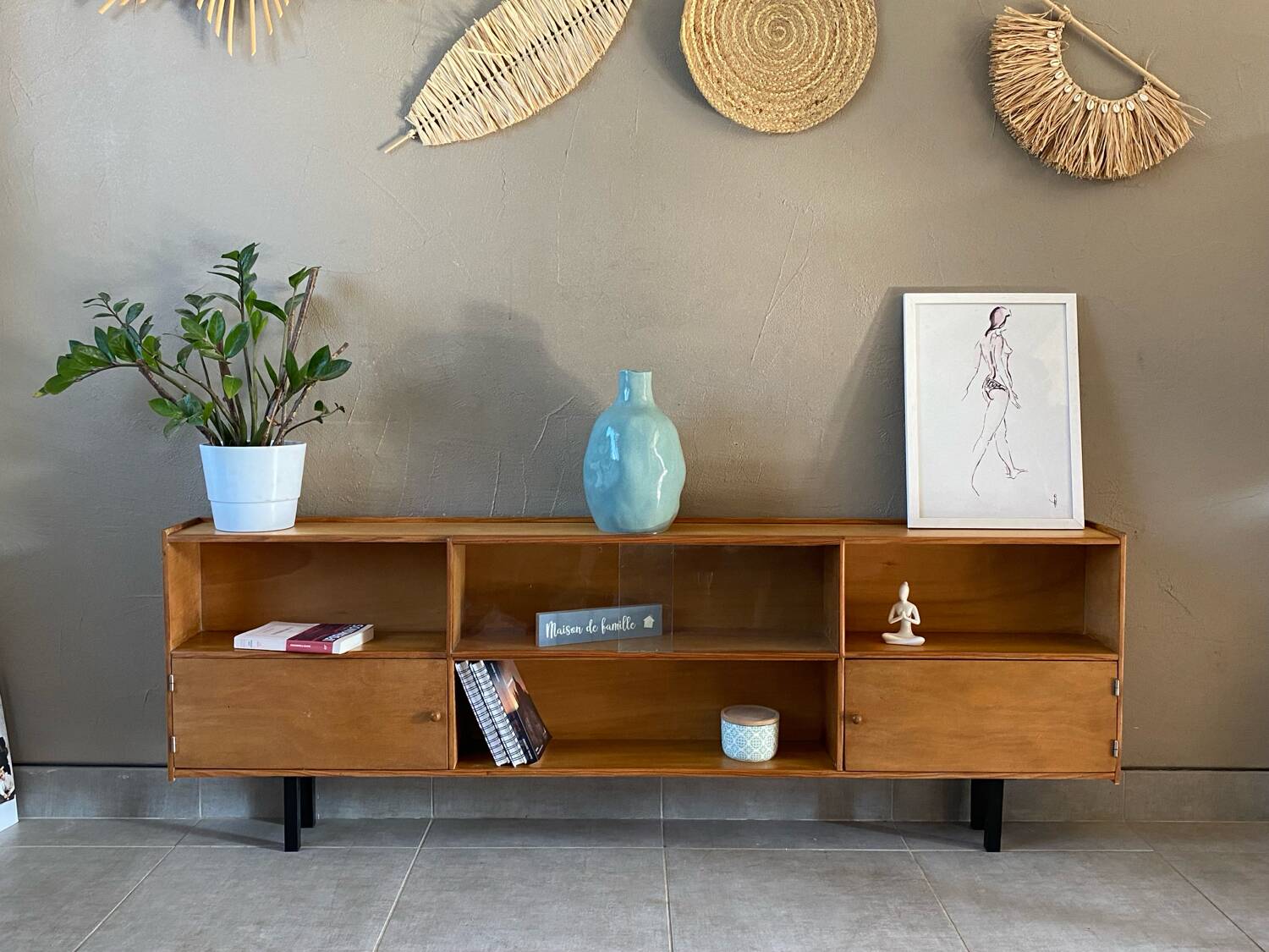 Vintage sideboard 2 levels (shallow)