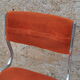 Pair of orange velvet chairs Roche Bobois 70s