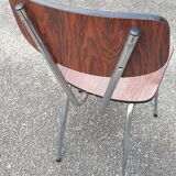 1 chaise formica marron veiné