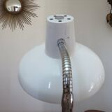 Lamp in white lacquered metal and chrome metal 60/70s