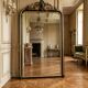 Napoleon III mirror from the 19th century with gold leaf, 190cm H