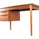 Danish desk with sliding drawer unit - teak - mid century modern