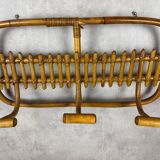 1960s Italian Rattan Coat Rack
