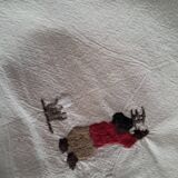 Round embroidered tablecloth