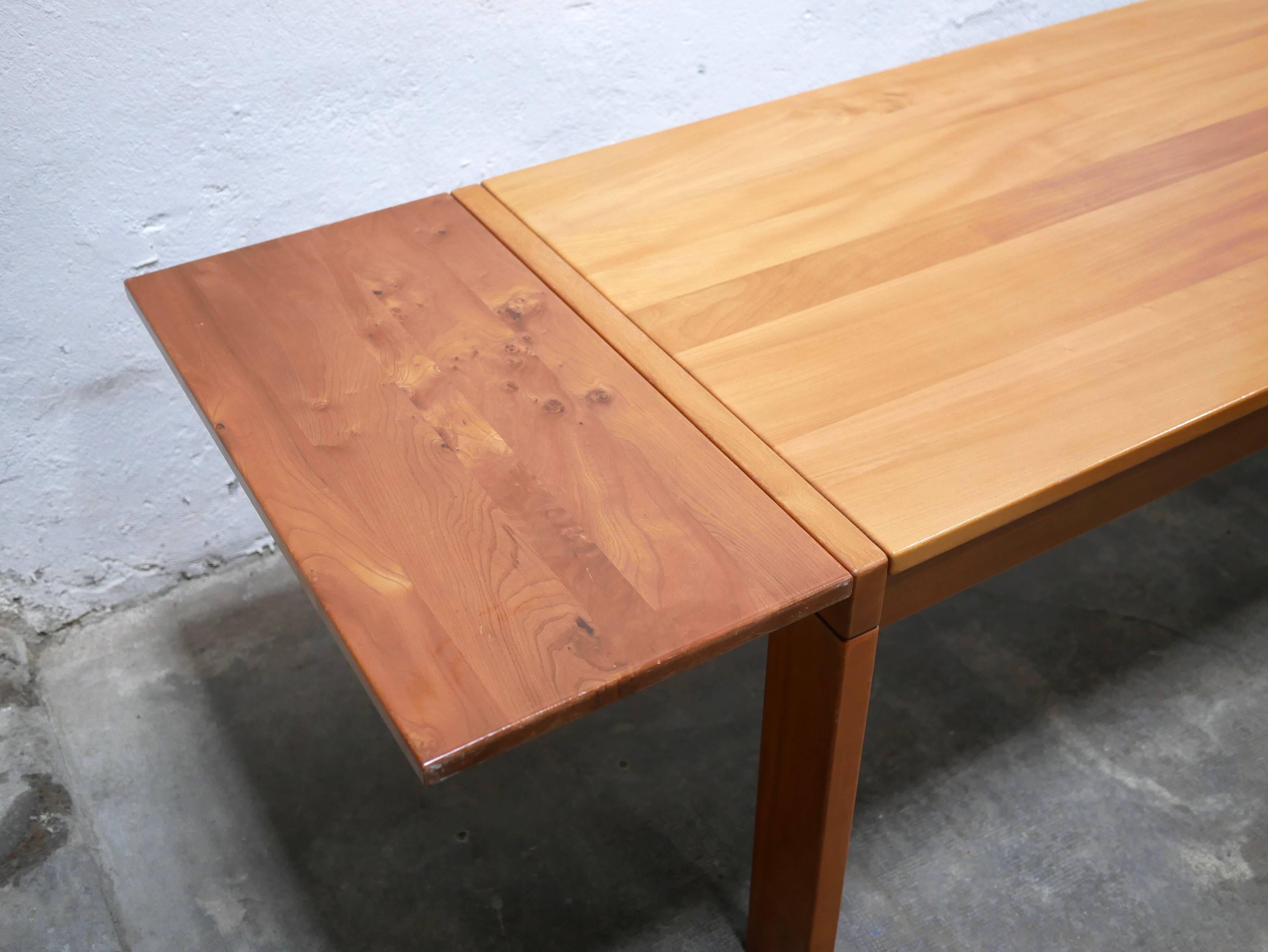 Vintage elm dining table by Maison Regain
