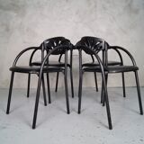 Italian Alisea armchairs by Lisa Bross for Studio Simonetti, 1980s, Set of 4