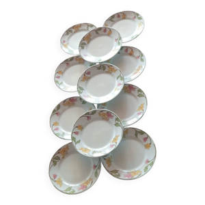 11 assiettes plates pillivuyt