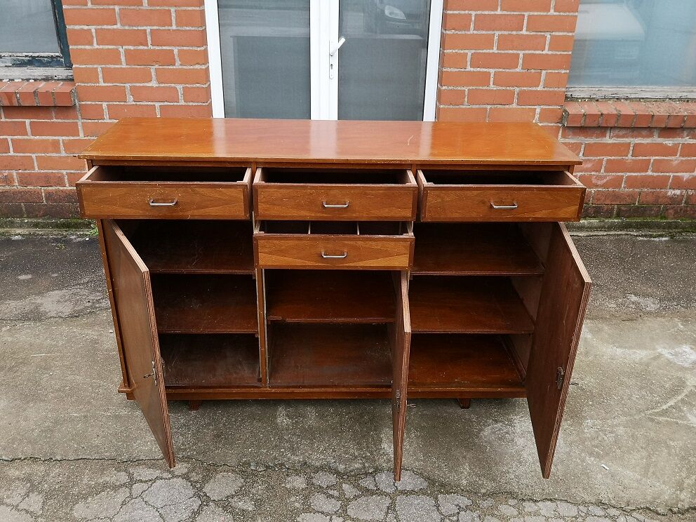 Buffet 3 portes 4 tiroirs 1950 mobilier d'art populaire