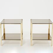 Pair of tables ends of bronze sofa 60s