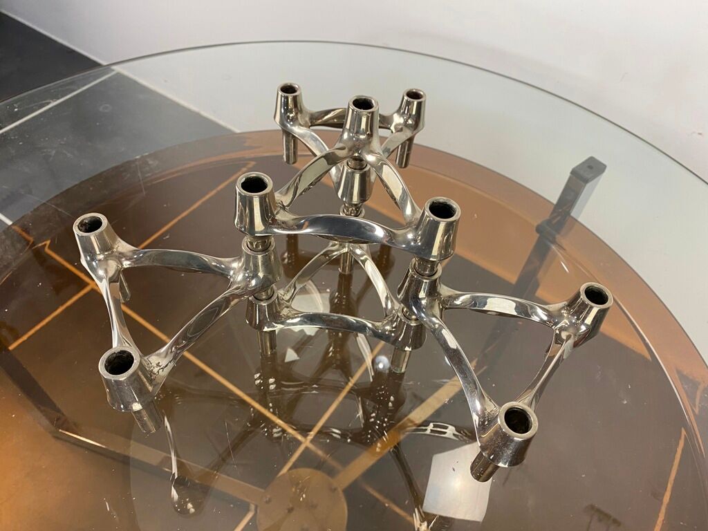 Set of 5 modular candle holders bmf nagel 1970