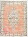 Faded Salmon Vintage Large Antique Rug For Living Room, 261x350 Cm