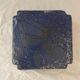 Square flat in blue glazed stoneware
