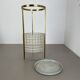 Midcentury Brass Mategot Style Hollywood Regency Umbrella Stand, France 50s
