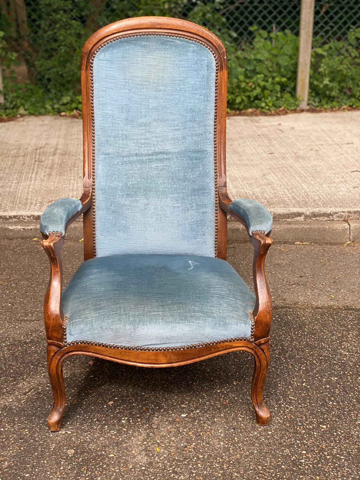 Fauteuil Voltaire Louis Philippe d'époque XIXe siècle