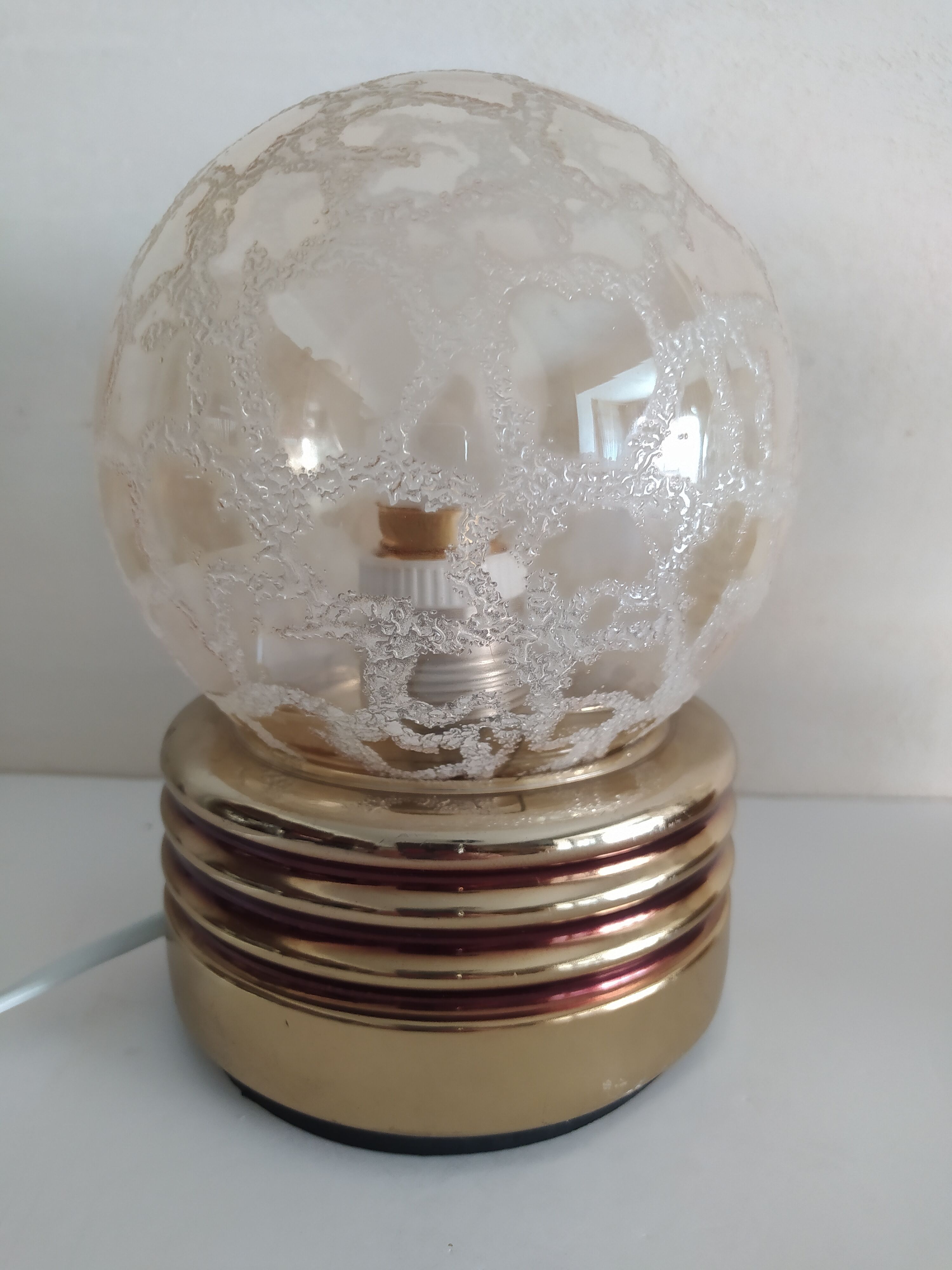Pair of golden bedside lamps