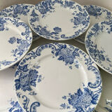 Set of 8 Terre de Fer Saint Amand & Hamage Snowball plates